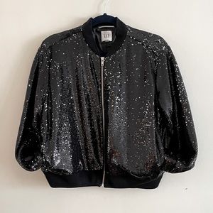 Gap black sequin jacket, ladies M